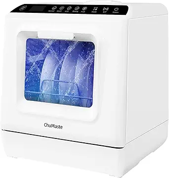 Portable Dishwasher Countertop, Countertop Dishwasher With Water Tank, Counter Top Dishwasher With 5 wash Programs, It can also be connected to the tap. For apartments, dorms, RVs.