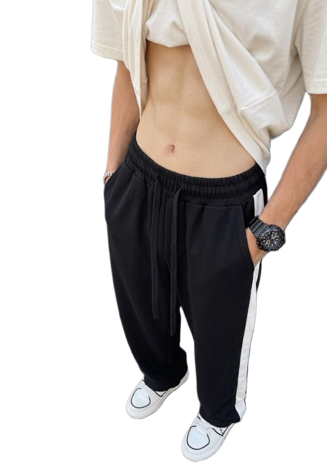 dockstreet Track Pant for Men || Baggy Fit || Track Pants || Full Elastic Jogger Track Pant || 100% Cotton-picture-33