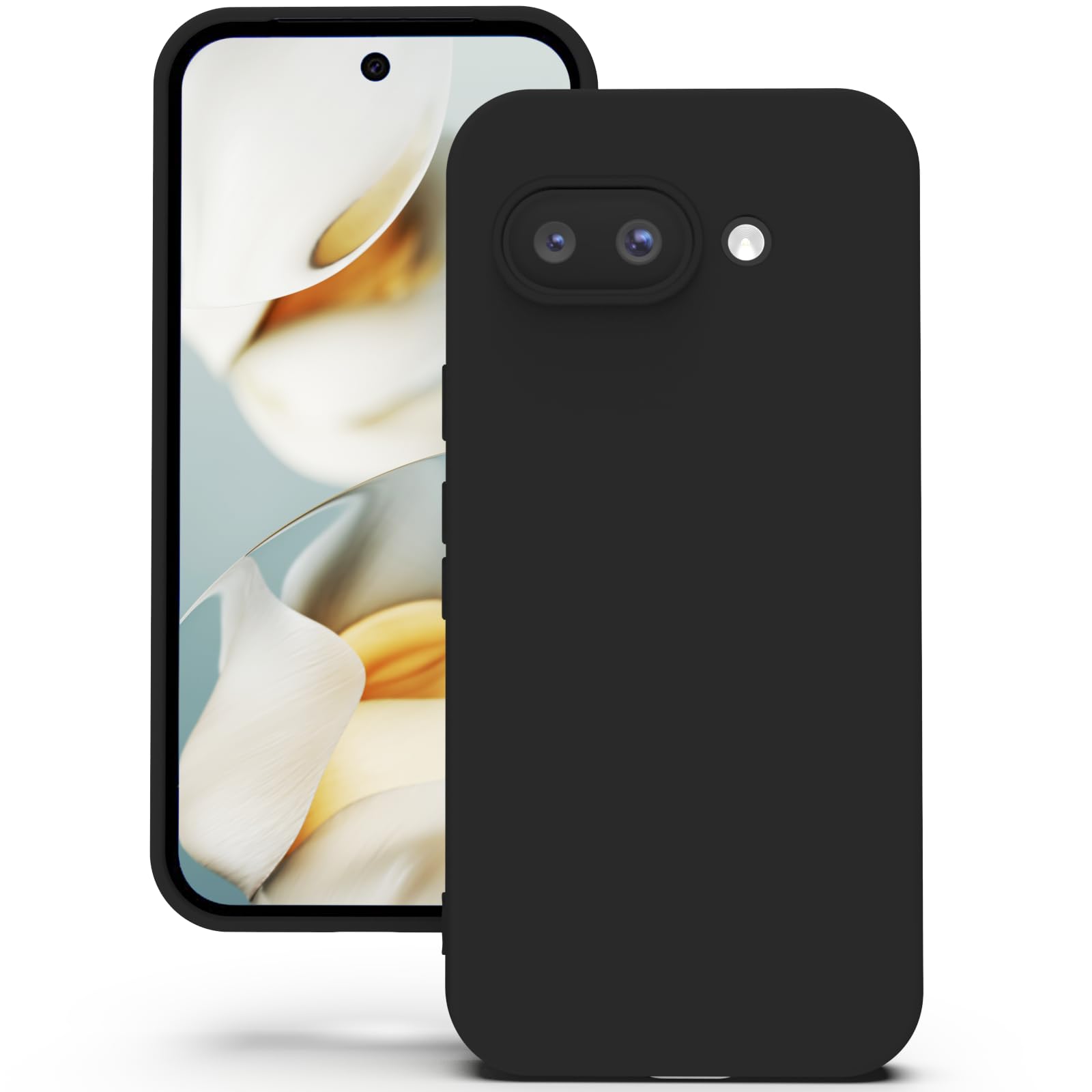 YATWIN Silicone Back Case for Google Pixel 9A, Soft-Touch Phone Back Cover for Google Pixel 9A - Black-image-32
