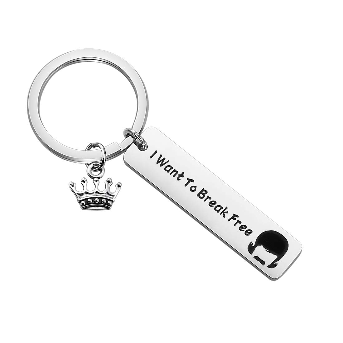 CENWA I Want to Break Free Keychain Queen Inspirational Gift for Fans