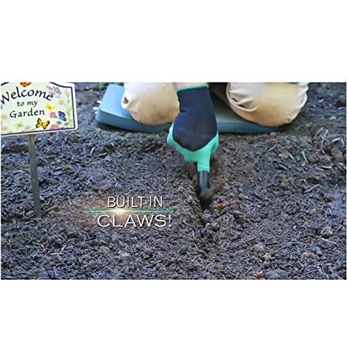 FreshDcart Heavy Duty Garden Farming Gloves Washable with Right Hand Fingertips ABS Claws for Digging and Gardening (Free Size, Green)(Acrylonitrile Butadiene Styrene, pack of)