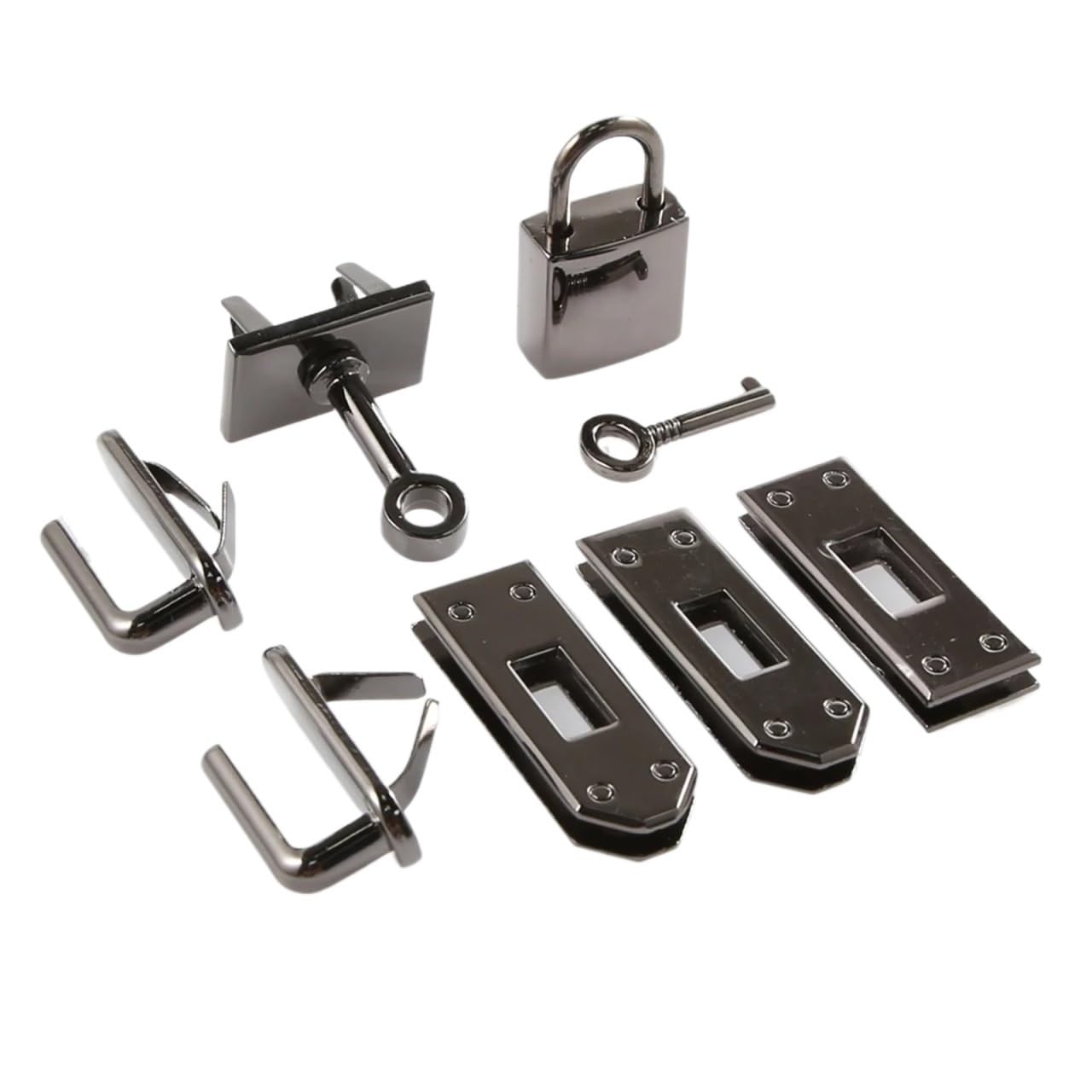 PVUVTNAHW 5PCS 7pcs/set Metal Clasp Lock Lockbutton For Women Handbag Shoulder Bag Purse DIY Accessories(Gun)