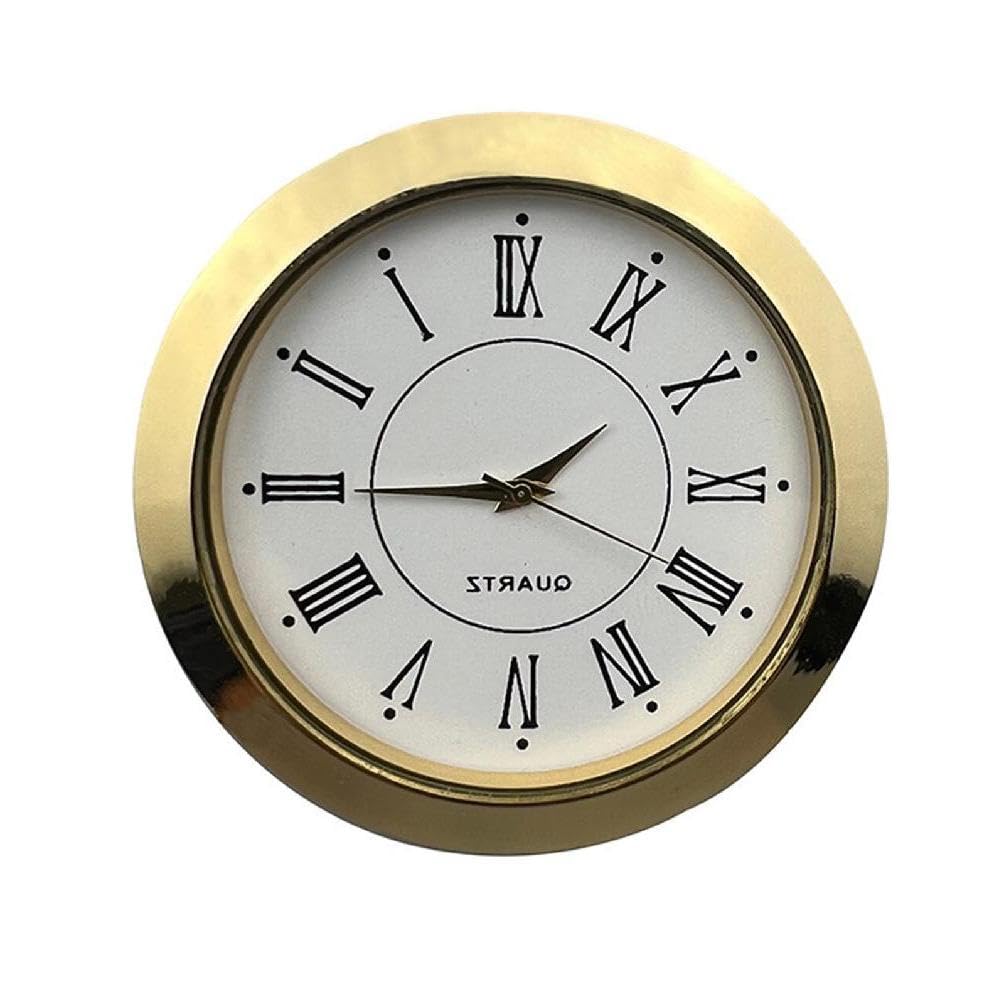 Morain 55Mm Quartz Clocks Insert Classic Craft Clock Movement Diy Movement Round Clock Head Inlaid With Arabic/Roman Numerals Clock Movement Diy