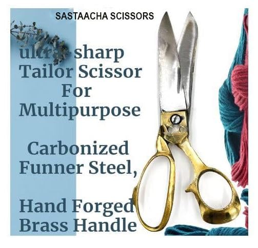 Image of Scissors For Cloth Cutting Fabric Stainless Steel Tailor Scissors (FULL BRASS SCISSOR 9 INCH)