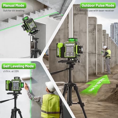 Miniatura 2 de Huepar Nivel Láser Autonivelante 4×360°con Bluetooth Actualizado-W04CG