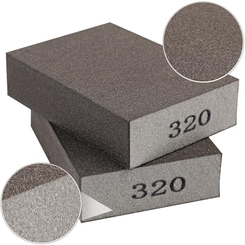 Image of Romeda 8-Pack Sandpaper Block, 320 Grits Washable and Reusable Handmade Sanding Sponge, Drywall Sandpaper Blocks for Wooden Drywall Sheetrock and Metal Glazing