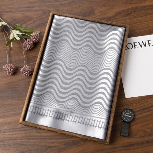 Image of 35 inch Men's Large Square Jacquard Scarf - Cowboy Wild Rugged Style, With Gift Packed