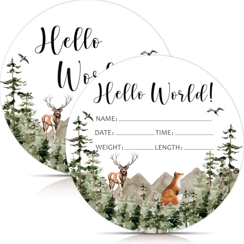 Image of Birth Stat Sign for Newborn, Adventure Awaits Baby Announcement, Mountain Hello World Name Sign for Hospital Birth Announcement, Gift for New Mom, Baby Shower, Pregnancy Announcement, Photography Prop