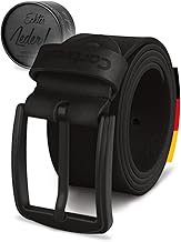 Cartvelli Echt Ledergürtel Herren Schwarz 40mm Made in Germany - Geschenkbox - Herrengürtel Schnalle Matt-Schwarz