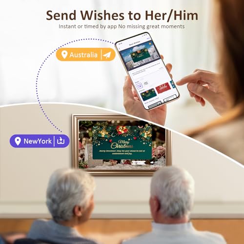 Image of 16 Inch Large Digital Picture Frame, Canupdog WiFi Digital Photo Frame with 1280x800 IPS Touchscreen, 32GB Storage, Auto-Rotate, Wall Mountable, Easy Setup, Slideshow Photos and Videos