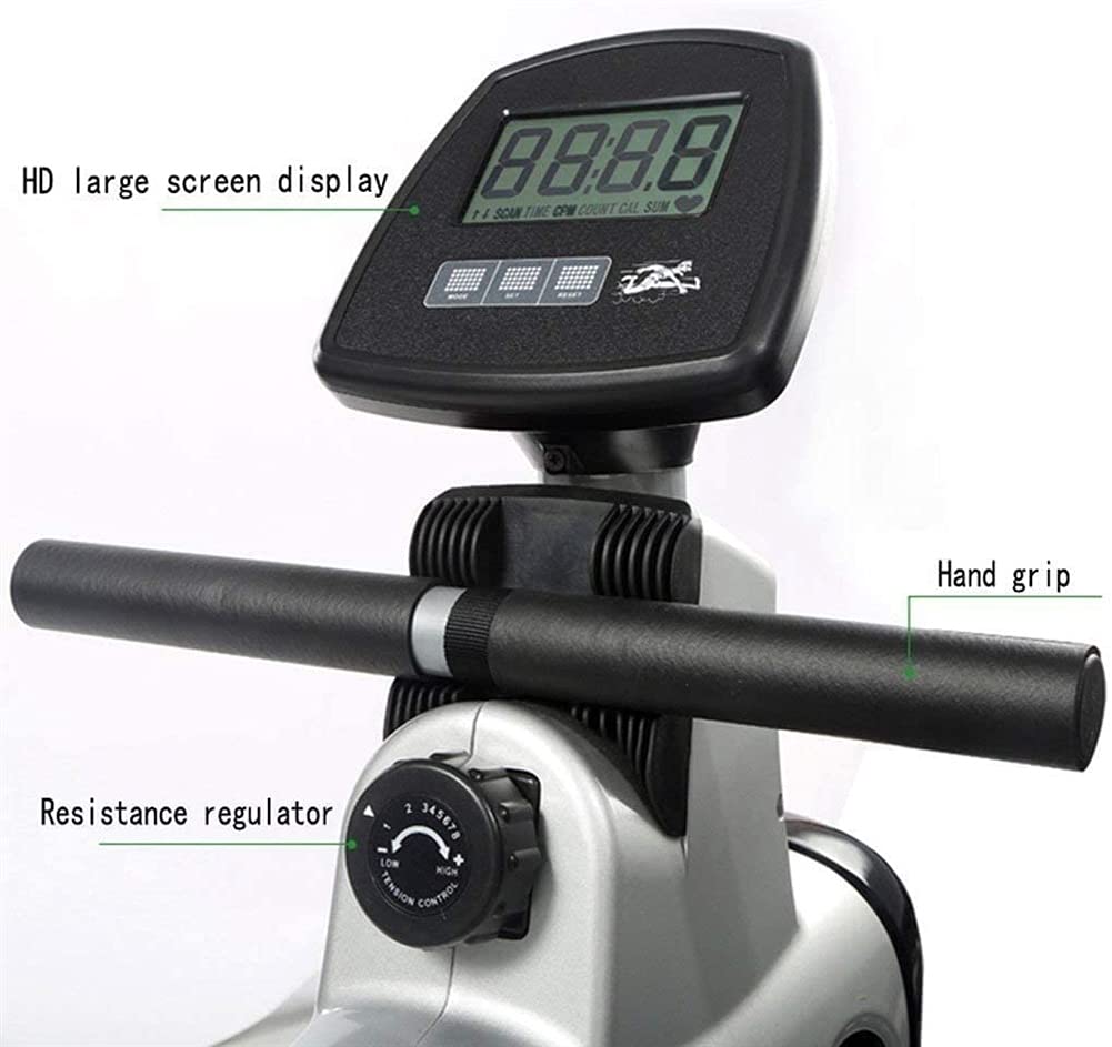 Frecuencia de Remo Plegable de la máquina de Remo, máquina de Ejercicio Plegable de la máquina de Fila magnética, Monitor LCD, 16 Niveles de Resistencia Ajustable