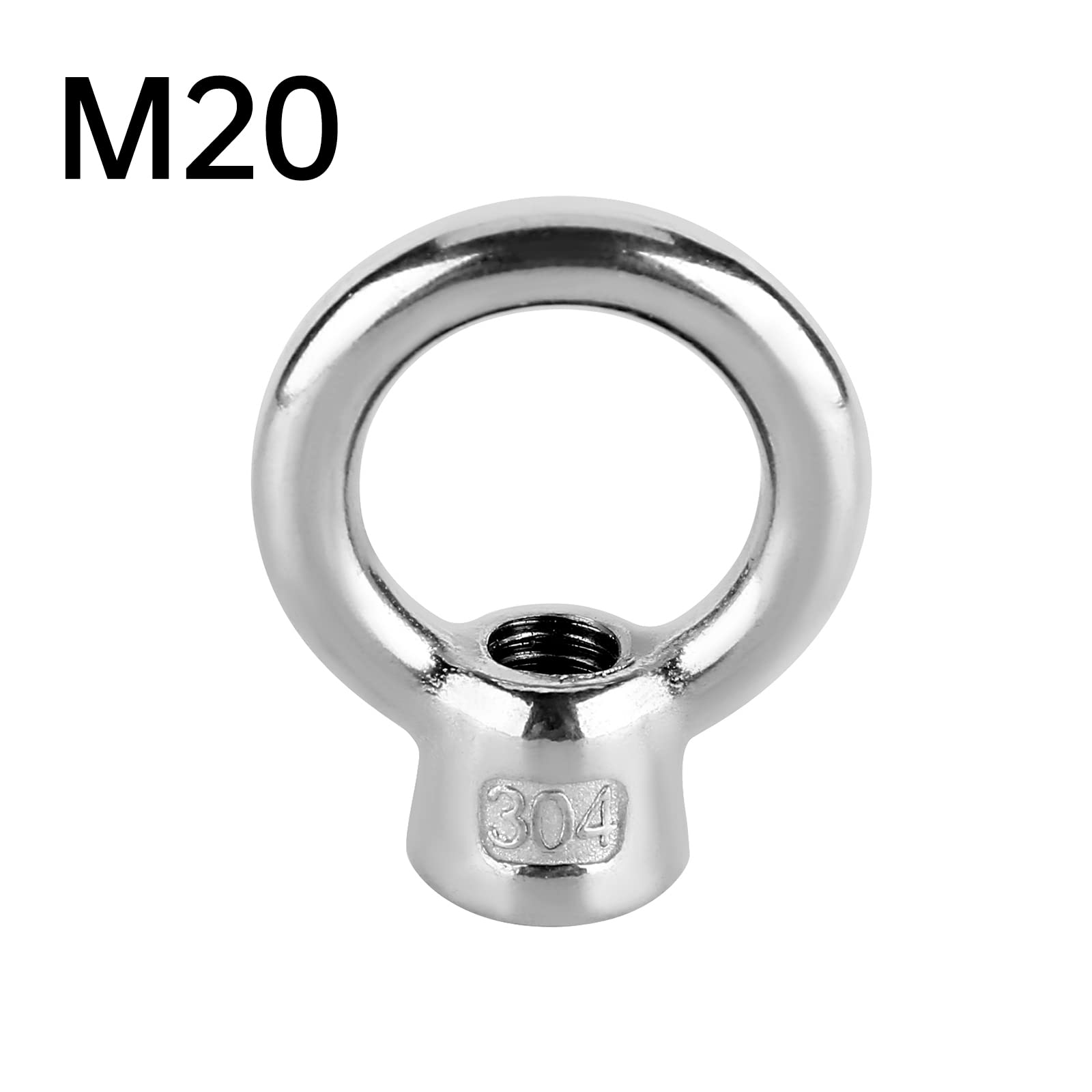 14 Dadi Ad Anello M8 In Acciaio Inox 304 - Per Fissaggio E Sospensione