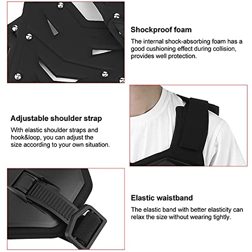 NOENNULL Brustpanzer, Motorrad-Rüstung, Bodyguard Weste, Dirtbike, Reiten, Off-Road, Rennen, Radfahren, Skifahren, Motocross, Erwachsene, Kinder, Protektorjacken für Straßenrad, Herren-Rücken (schwarz