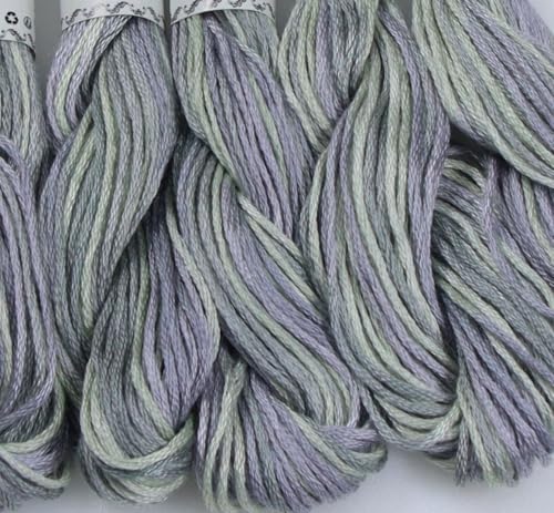 Image of KCS Big skeins of 25 Meters Size 25 Color Variegated Cross Stitch Stranded Threads,6 skeins,4015