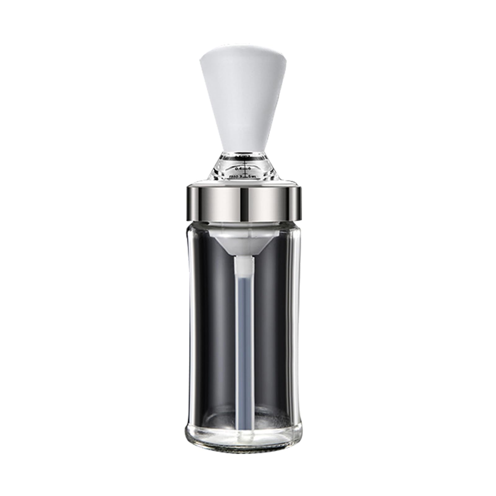 soulnioi Oil Dispenser Bottle For Kitchen/2 In 1 Squeeze Glass Oil Bottle with Silicone Brush/With Brush Portable Oil Bottle Measuring Oil Vinegar Dispenser For Air Fryer,Cooking,BBQ 150ML