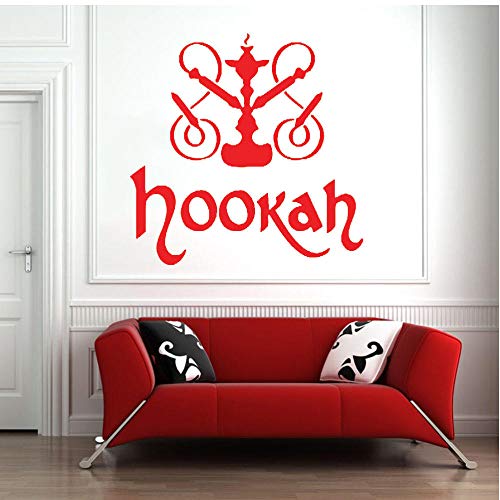 MRQXDP Shisha Wandtattoo Resturant Vinyl Wandaufkleber Wohnzimmer Entspannen Arabisch Home Interior Design Kunst…