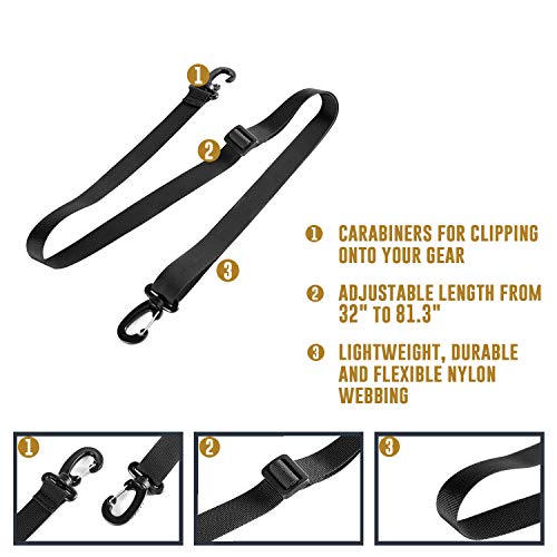 OneTigris Shoulder Straps Replacement Adjustable Strap for Briefcase Messenger Bag, Black4