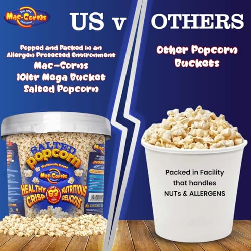 MacCorns - Traditional Salted Popcorn - Sharing Bucket - Serves 12 Portions - Image 6