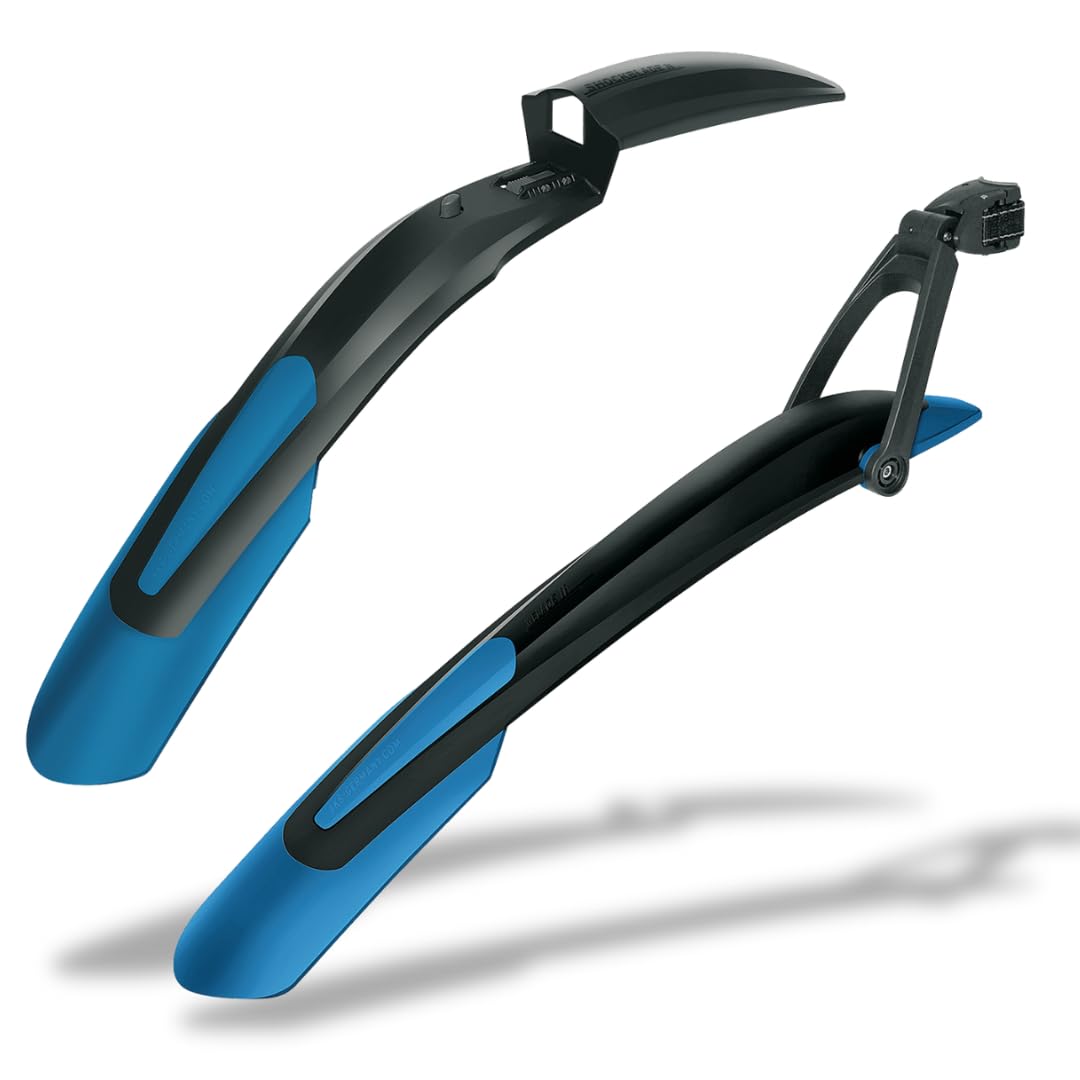 SKS NIEMCY BLADE SET BLUE 66.0 cm - 73.7 cm błotnik zestaw z szybkim zapięciem, ochrona przed pryskaniem roweru (idealne akcesoria rowerowe do rowerów górskich, składające się z SHOCKBLADE i X-BLADE),