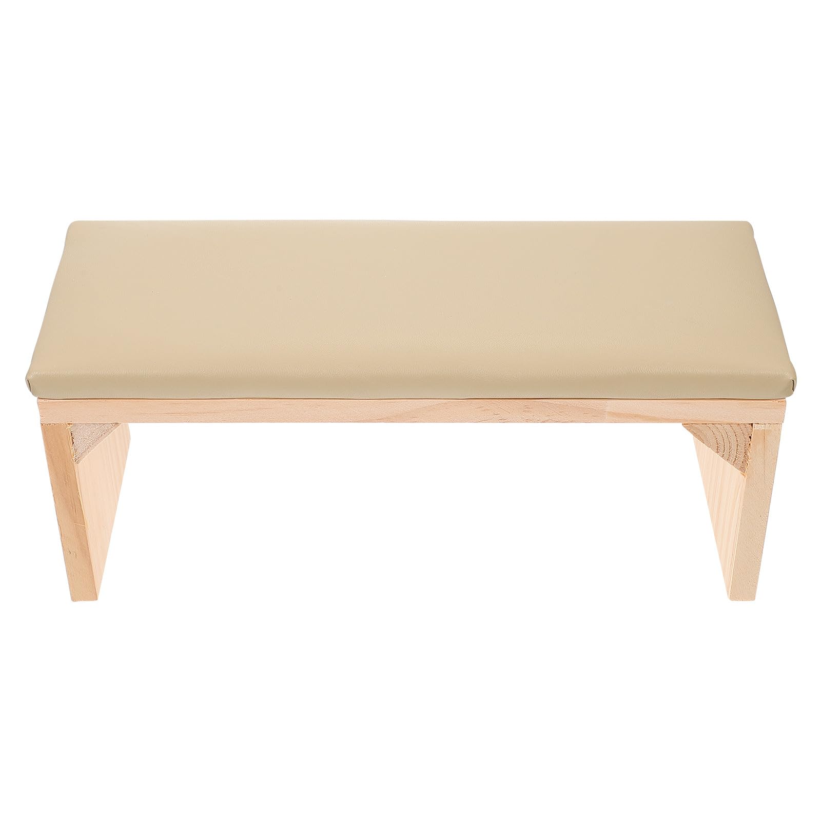 Cuscino per Mani in Legno Beige Multifunzionale per Manicure, Poggiamani Stabile per Saloni di Bellezza e Formazione Unghie