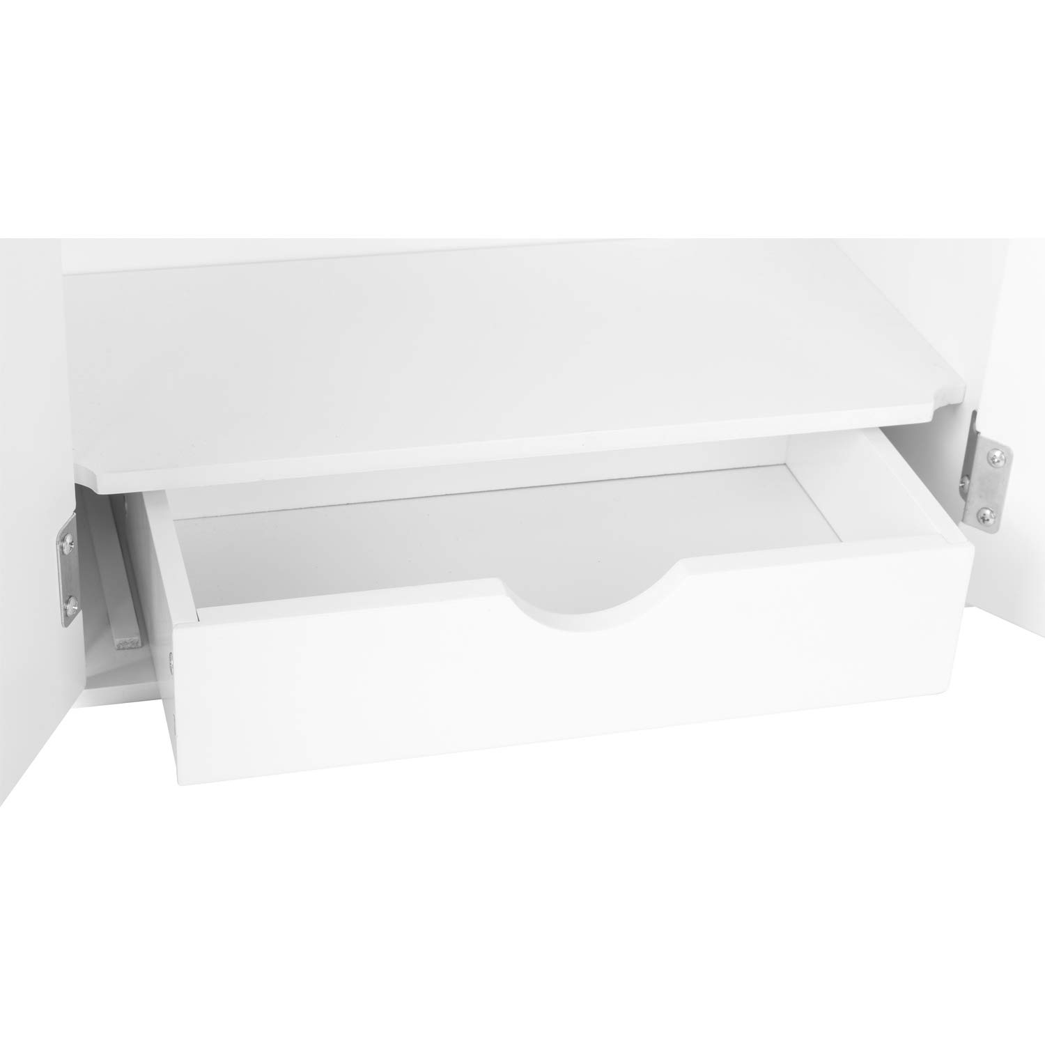 small foot Mueble para muñecas de madera en blanco, con accesorios como perchero y colgador, complemento para accesorios para muñecas, 11213, 40 x 20 x 53 cm