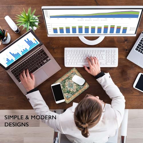 Image of Carpet Pattern Mousepad - Small Non-Slip Rubber Carpet Design Printed Computer Mouse Pad 19x22cm (FMP0237)