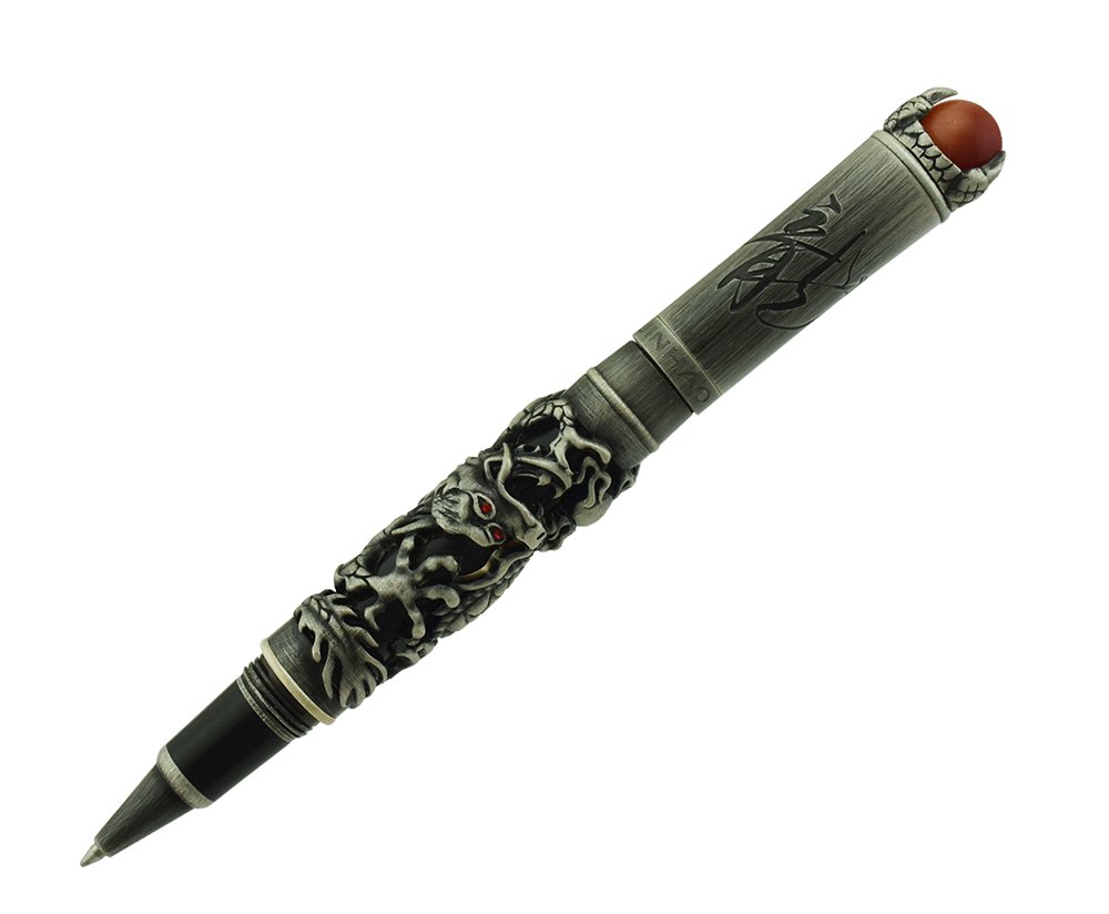 Top Luxus JINHAO Stift Einzigartige Double Dragon Prägung Metall Roller Kugelsch - 2