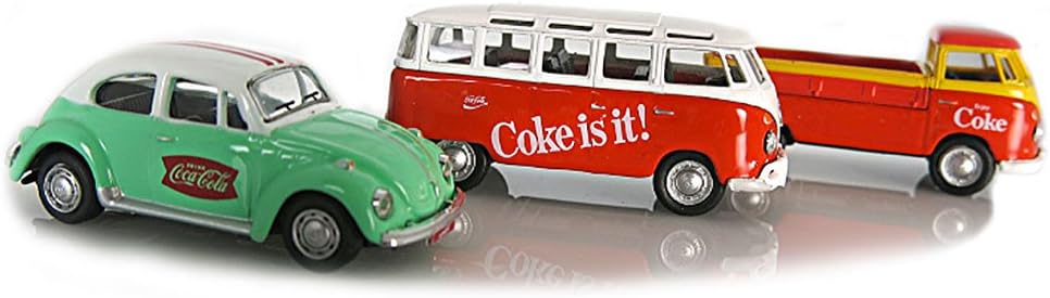 Motor City Classics 1:72 VW Gift Set Beetle T1 Pickup Samba Bus