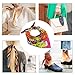 Graffiti Style 100% Silk Bandanas 4 Pcs, Colorful Painting Small Square Scarfs 25
