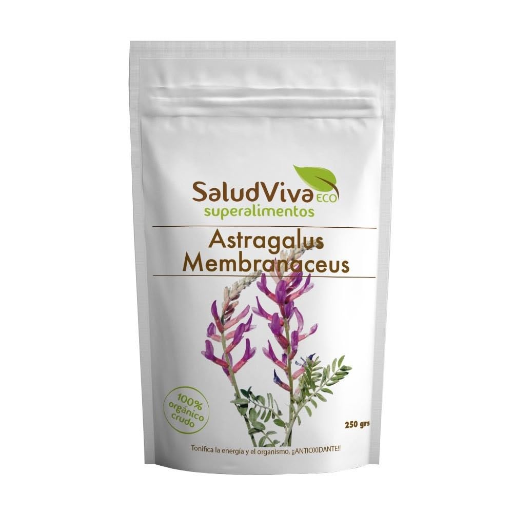 Astragalus en polvo ecológico 250 g | Raíz de astrágalo 100% bio rica en fibra y proteínas | Superhierba vegana sin gluten para batidos, infusiones y recetas