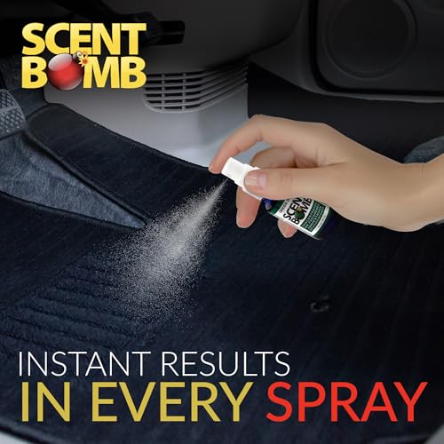 Image of Scent Bomb Air Freshener Spray, Long-Lasting Odor Eliminator - Effective Deodorizer for Home & Car, Fresh Room Spray for Kitchen, Bathroom & Smell Neutralizer - 1 oz Pack of 4, Green Bomb Scent