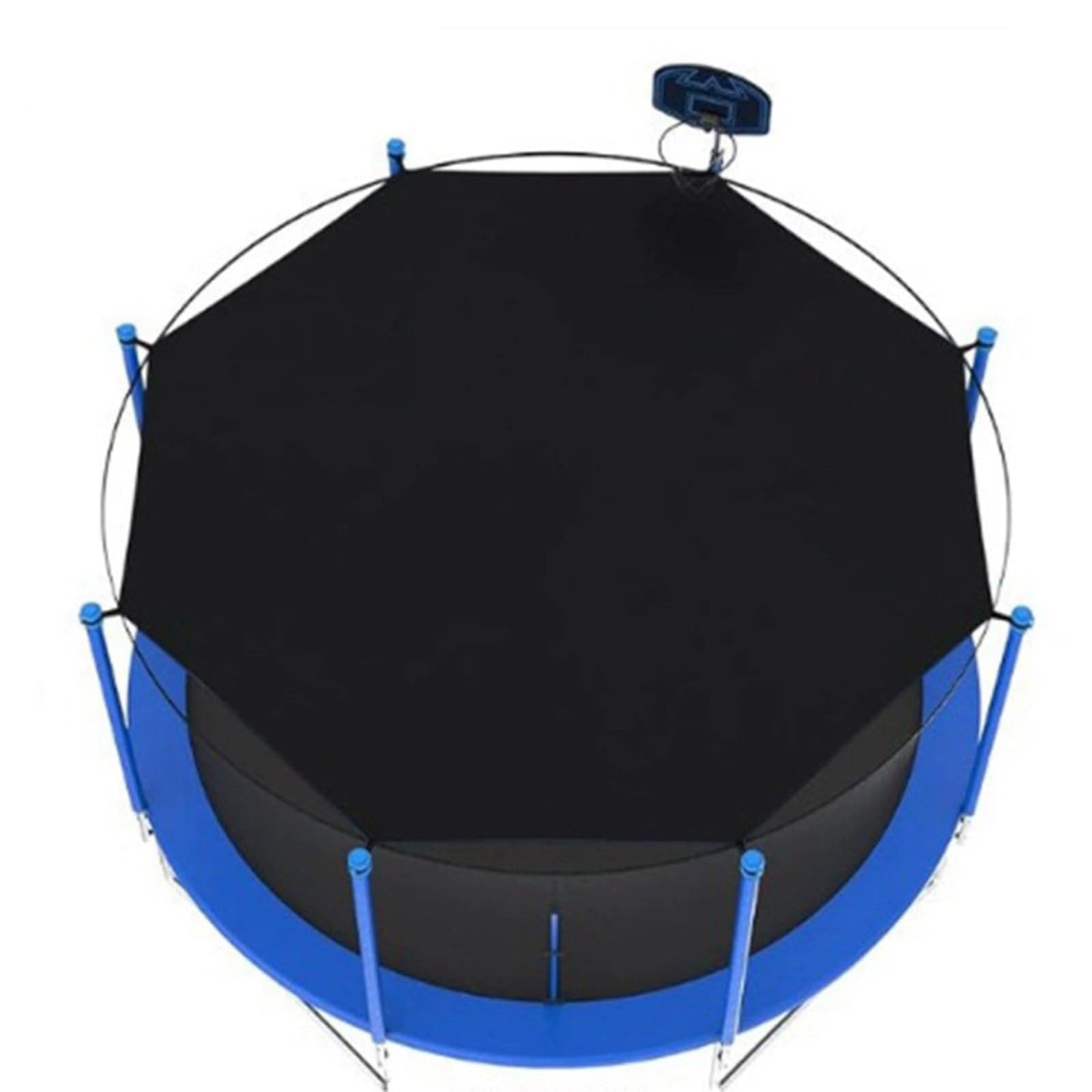 Trampolin Sonnenschutz, UPF 50+ Trampolin Dach Für 6/8 Stangen, Wasserdicht Windfest Trampolin Überdachung, Outdoor Trampolin Zubehör Für Kinder (6Stangen, 305cm)