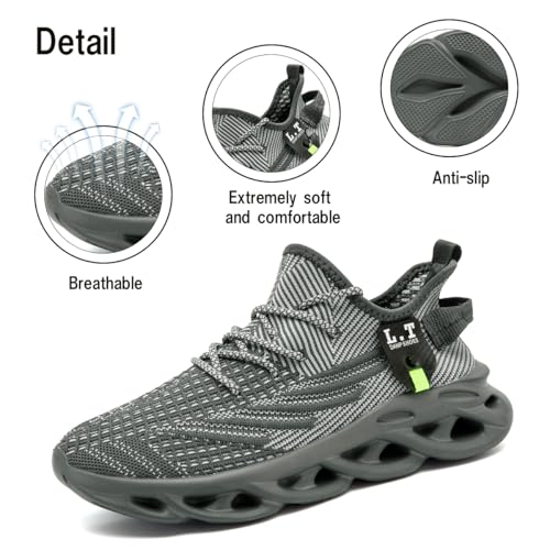 Image of DLWKIPV Men Running Shoes Men's Tennis Shoes Lightweight Breathable Fashion Sneakers Non Slip Workout Gym Shoes for Running