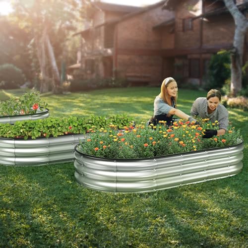 image for Winpull Raised Garden Bed Kit, 6x3x1 ft Galvanized Planter Box Outdoor