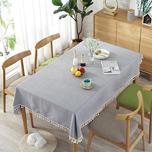 Nappe rectangulaire en coton lavable pour protéger la table des taches - 8