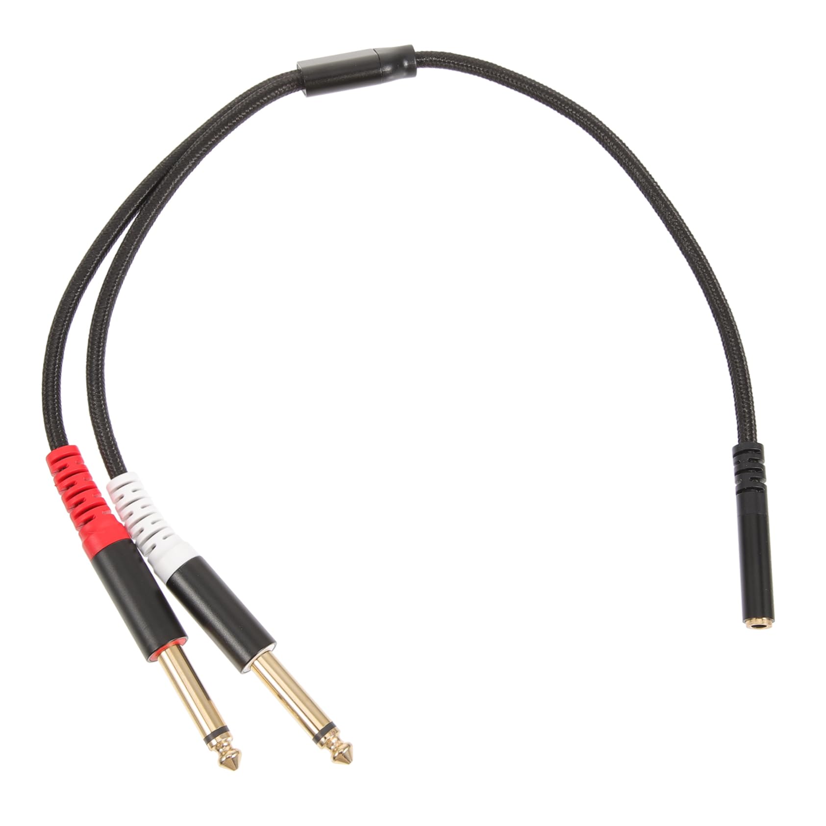 HOMSFOU 5pezzi Audio Cable Splitter Femmina Doppio Maschio Adattatore Audio Per Mixer e Chitarre Riduzione Del Segnale Alta Fedeltà