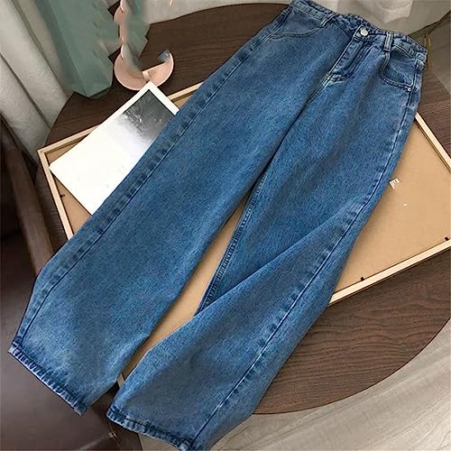 High Waist Women's Fashion Jeans Wide Leg Pants Trousers Bagge Jeans4