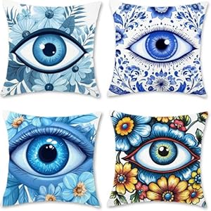 Fcunjuun Outdoor Kissenbezüge Auge 4er Set