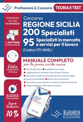 Concorso Regione Sicilia: 95 Specialisti Mercato del Lavoro: Teoria e test per la prova scritta unica