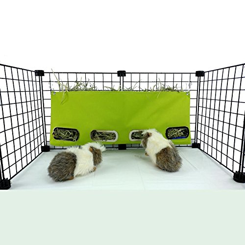 Piggy BedSpreads Guinea Pig Hay Bag Feeder (Large, Lime)