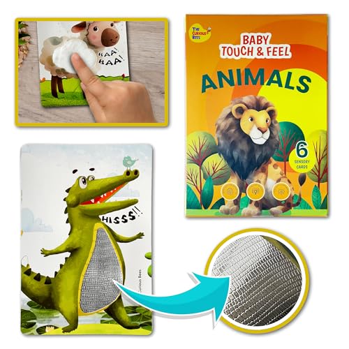 Image of Animals Touch & Feel Sensory Cards | 12 Animals & 6 Textures to Enhance Sensory, Cognitive, Spatial & Hand Eye Co-Ordination Skill Development