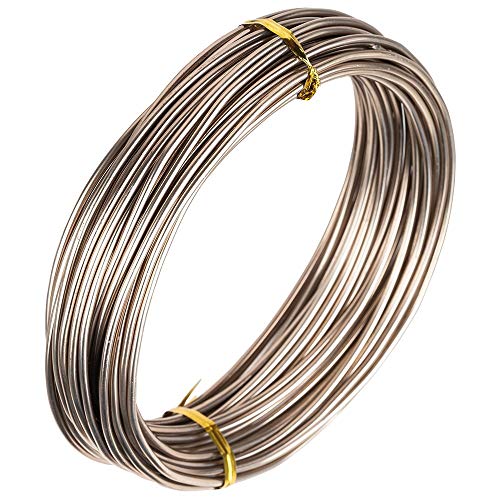 Ideen mit Herz Schmuckdraht zum Basteln | Aluminium-Draht | Basteldraht | Ø 2mm | 10 m lang (braun)