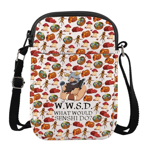 KEYCHIN Senshi Crossbody Bag Delicious Anime Inpsired Gifts Walking Mushroom Gifts Senshi Shoulder Bag