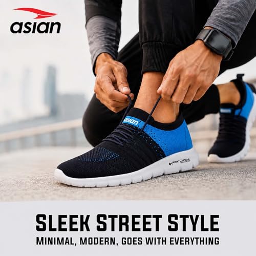 Image of ASIAN Storm-02 Men's Walking Shoes with Stretch-Knit Fit, Nitro Capsule Cushioning & Flexible Lightweight Sole