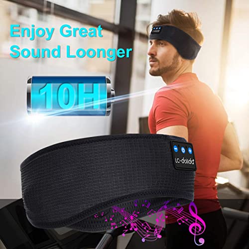LC-dolida Schlafkopfhörer Bluetooth- Kabellos V5.2 Sport Stirnband Kopfhörer Musik schlafen HD Stereo Lautsprecher… - Image 4