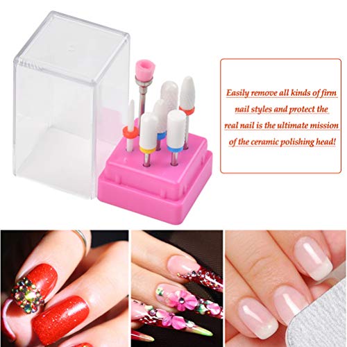 YANSHON Keramik Nagelfräser Set, Professioneller Entfernen Gel Acryl Nagelhaut Keramik Bits für Nagelfräser, Schleifkopf… – Bild 8