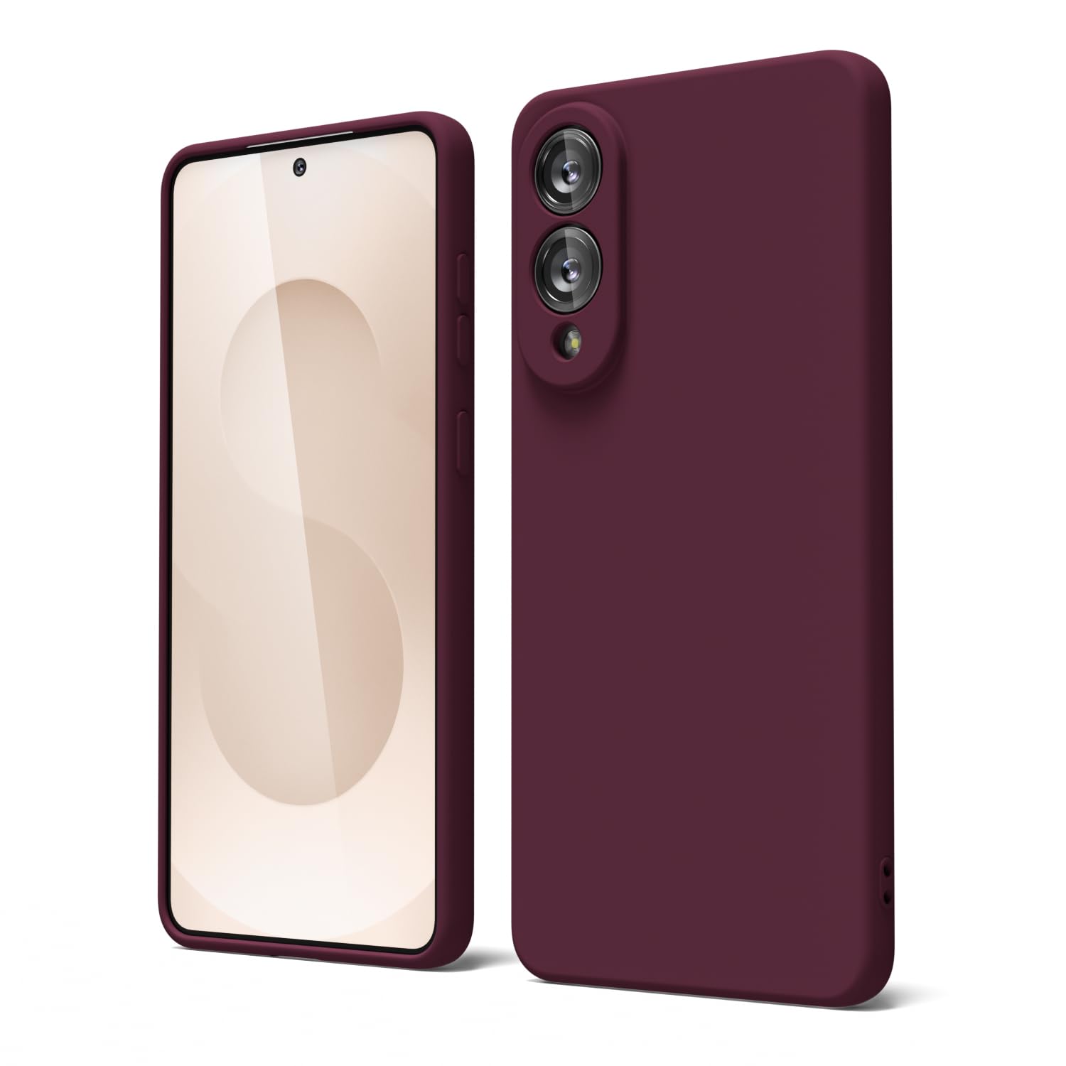 oakxco for Samsung Galaxy S24 Ultra Phone Case Liquid Silicone, Neon Bright Solid Color, Thin Slim Soft Rubber Gel Matte TPU Plain Simple Cover for Women Girl Cute, Hot Pink Fuchsia — view 47