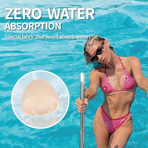 Waterproof Bathing-Suit Padding Inserts - Swimsuit Heart Pads Insert Push up for Women | 2 Pairs Sewn-Edge Bikini2