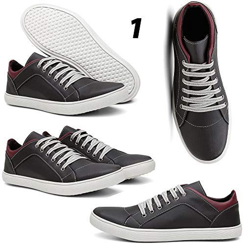 Kit 4 Pares Tênis Sapatênis Casual Masculino Conforto Sapato Macio 41