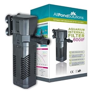 AllPondSolutions Fish Tank Filter, 600IF Internal Aquarium Water Filter for Small Coldwater or Tropical Aquariums for…